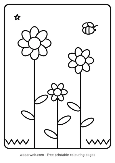 Flower Garden colouring page preview