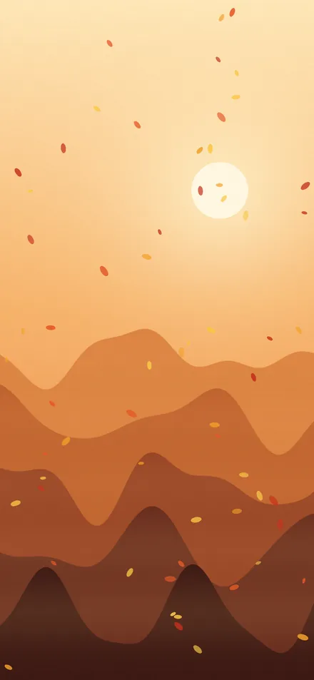 Autumn Hills wallpaper on a phone screen