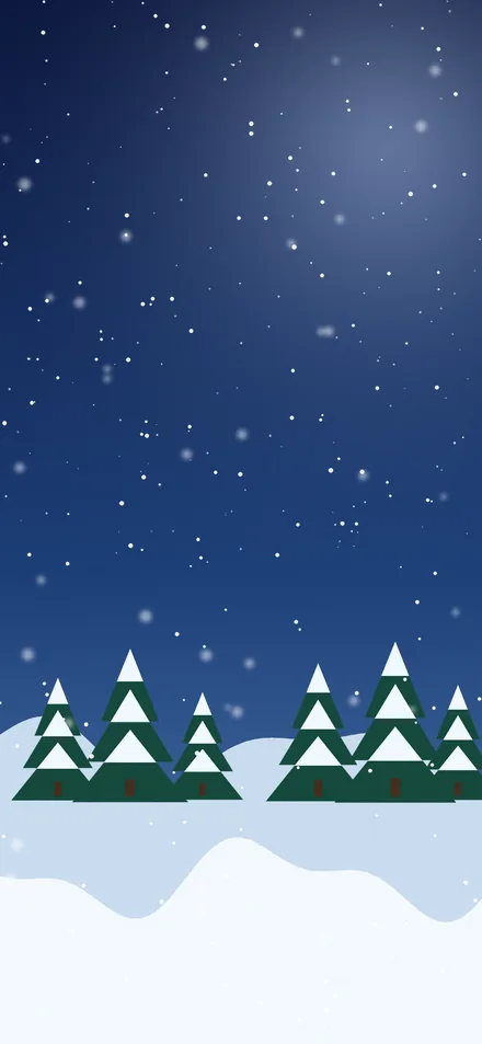 Christmas Snow wallpaper on a phone screen