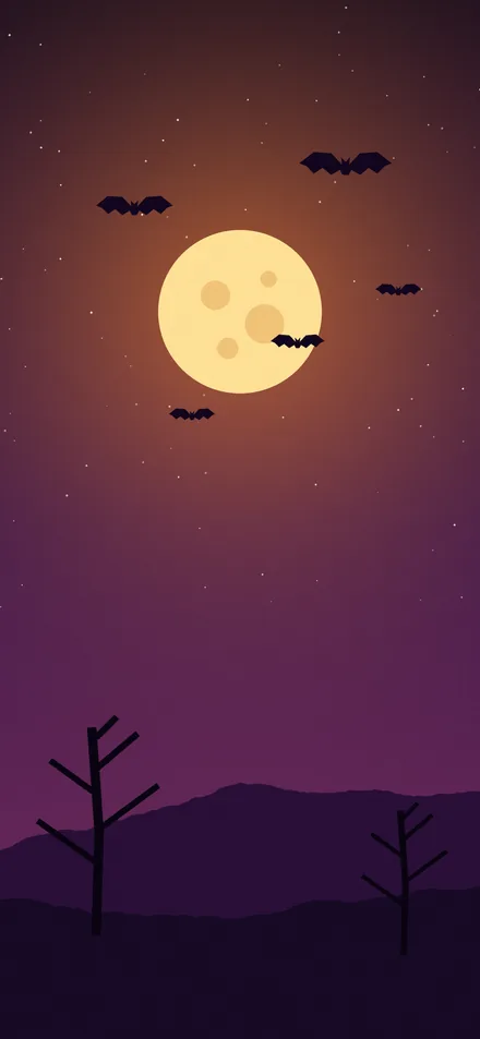 Halloween Night wallpaper on a phone screen