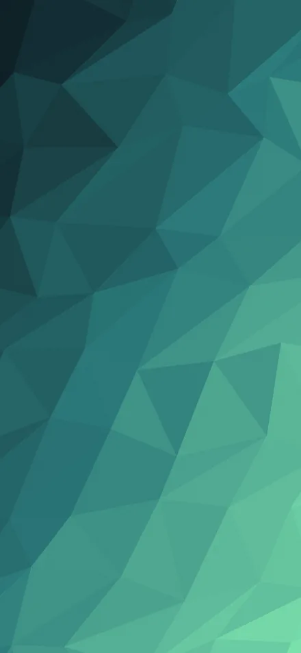 Low Poly Teal wallpaper on a phone screen