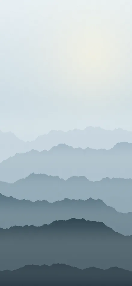 Misty Mountains wallpaper on a phone screen