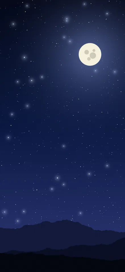 Starry Night wallpaper on a phone screen