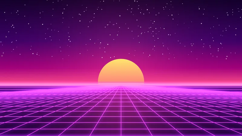 Synthwave Sunset wallpaper for desktop